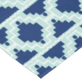 Nappe Ikat Aztèque Tribal - Indigo et bleu clair (Angle)