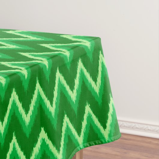 Nappe Ikat Chevron Stripes - Pin et Lime Green (In Situ)