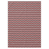 Nappe Ikat Chevron Stripes - Rouge, Blanc et Gris / Gris (Devant)