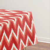 Nappe Ikat Chevron Stripes - Rust Orange et Blanc (In Situ)