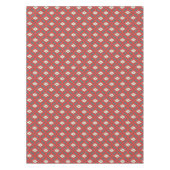 Nappe Ikat Motif - Rouge, gris et beige (Devant)