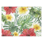 Nappe Île Paradise Tropical Floral Feuilles botaniques (Devant (Horizontal))