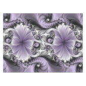 Nappe Illusion Lilac Abstrait Floral Fractal Art Imagina (Devant (Horizontal))