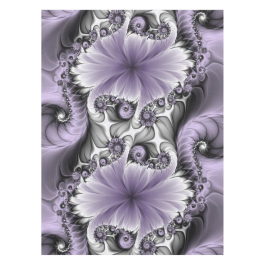 Nappe Illusion Lilac Abstrait Floral Fractal Art Imagina (Devant)