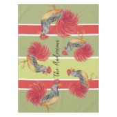 Nappe Illustration aquarelle Coq Rouge (Devant)