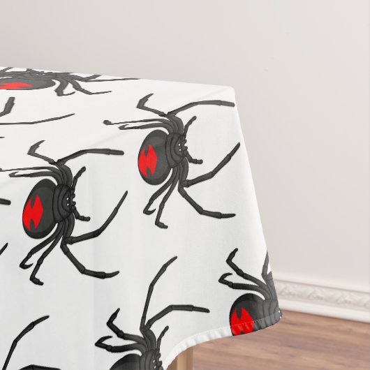 Nappe Illustration d'araignée noire effrayante (In Situ)