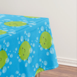 Nappe Illustration de bulles de chaux vert mou