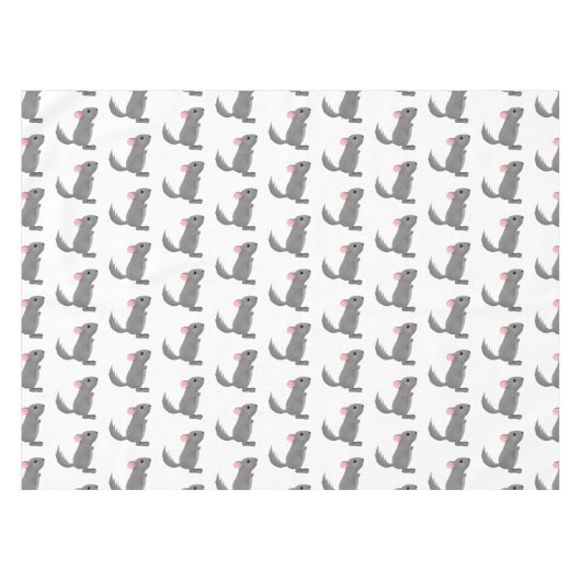 Nappe Illustration de chinchilla gris mignon (Devant (Horizontal))