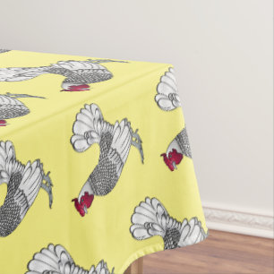 Nappe illustration de coq Sebright de dessin animé