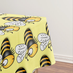 Nappe Illustration de dessin animé d'abeilles joyeux