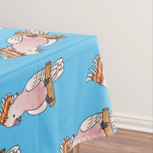 Nappe illustration de dessin animé d'oiseau cacatoès de