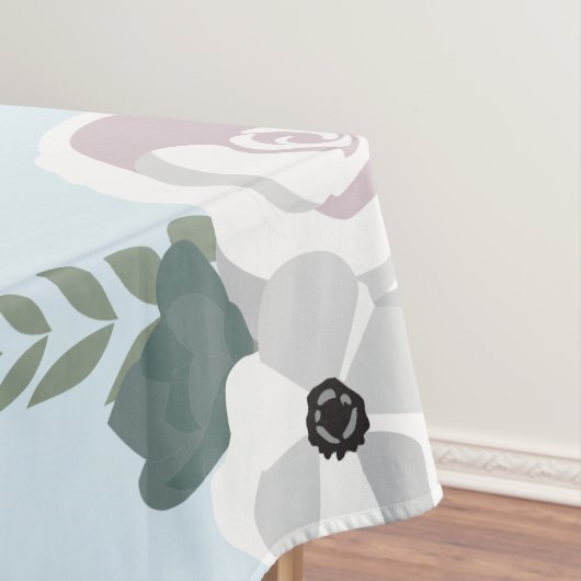 Nappe Illustration de fleurs douces bleu pour une baby s (In Situ)