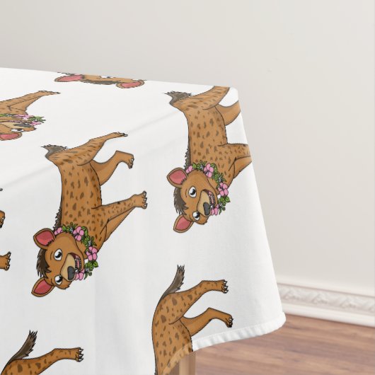 Nappe Illustration de Hyena et de fleurs (In Situ)