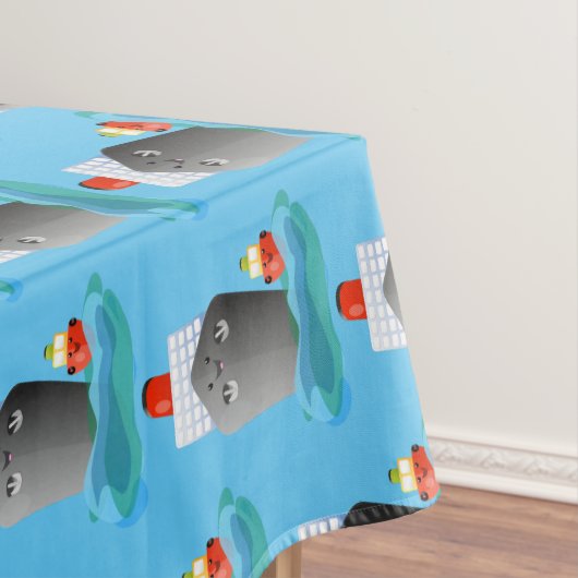 Nappe Illustration de la caricature de remorqueur de paq (In Situ)