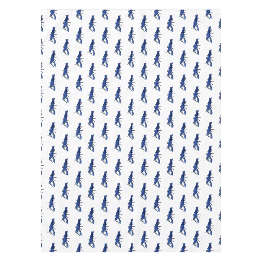 Nappe Illustration de l'écrevisse marron bleu (Devant)