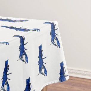 Nappe Illustration de l'écrevisse marron bleu