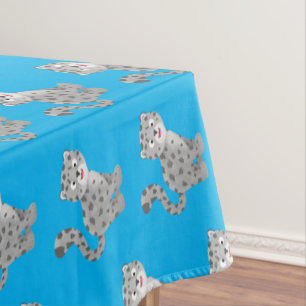 Nappe Illustration de mignon léopard des neiges
