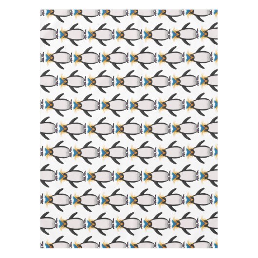 Nappe Illustration de mignon macaroni pingouin (Devant)