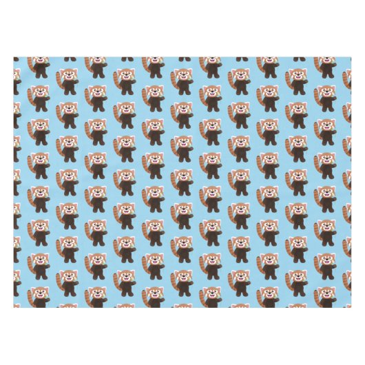 Nappe Illustration de panda rouge mignon (Devant (Horizontal))