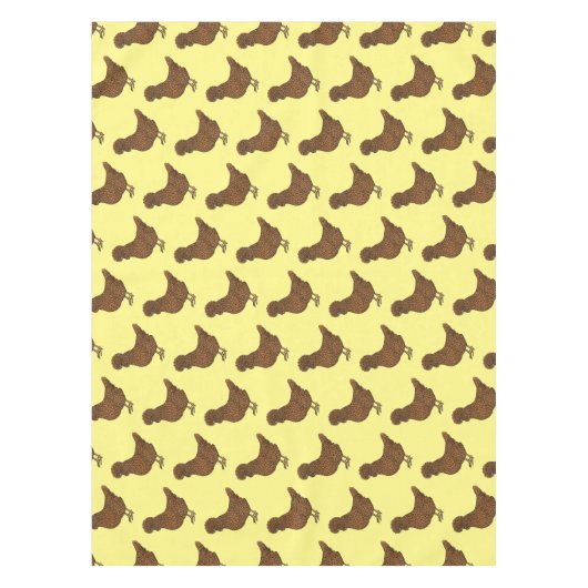 Nappe Illustration de poulet à la polis chamois (Devant)