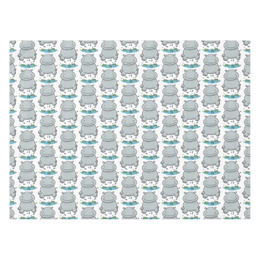 Nappe Illustration de saut en hippo mignon (Devant (Horizontal))