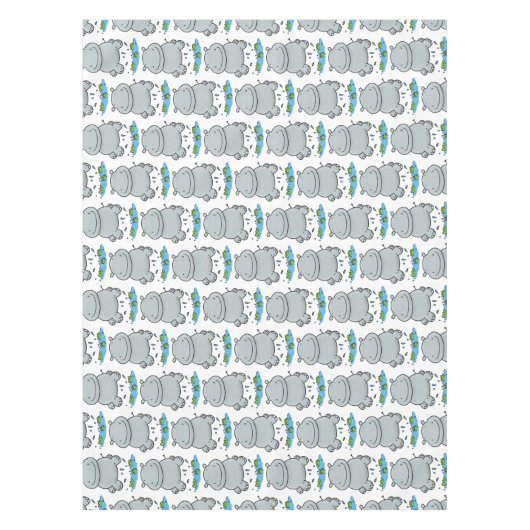 Nappe Illustration de saut en hippo mignon (Devant)