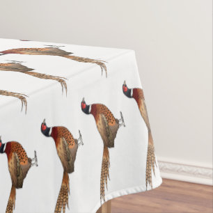 Nappe Illustration d'oiseau faisan à cou circulaire