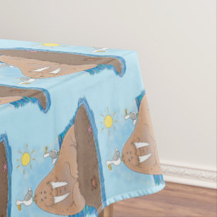 Nappe Illustration drôle de morse joyeux