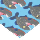 Nappe Illustration drôle de piranha affamée (Angle)