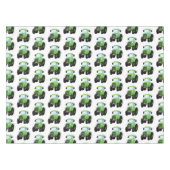 Nappe Illustration du joli joyeux tracteur agricole vert (Devant (Horizontal))