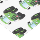 Nappe Illustration du joli joyeux tracteur agricole vert (Angle)