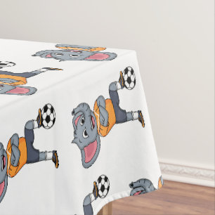 Nappe Illustration du joueur de football éléphant