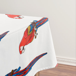 Nappe Illustration du perroquet de macaw Scarlet
