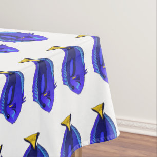 Nappe Illustration du poisson de la cuve bleue