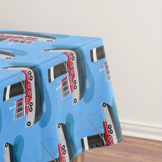 Nappe Illustration d'un bateau à chalutier mignon (In Situ)