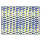 Nappe Illustration d'un bus moderne bleu mignon (Devant (Horizontal))