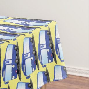 Nappe Illustration d'un bus moderne bleu mignon