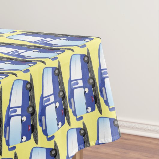 Nappe Illustration d'un bus moderne bleu mignon (In Situ)