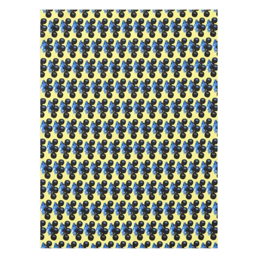 Nappe Illustration d'un camion monstre bleu mou (Devant)