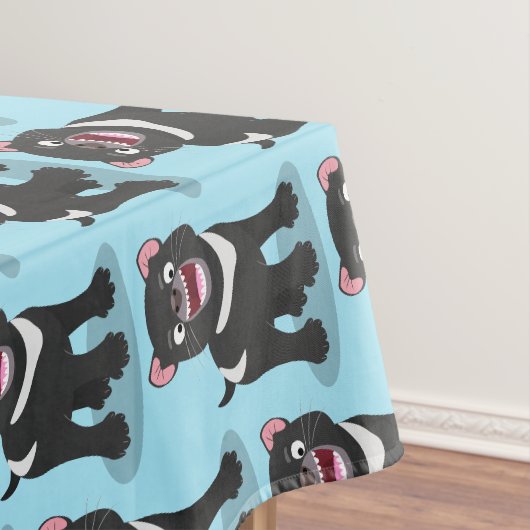 Nappe Illustration d'un diable de Tasmanie affamé (In Situ)