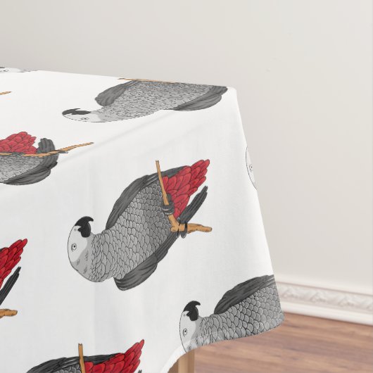 Nappe Illustration d'un perroquet gris en Afrique (In Situ)