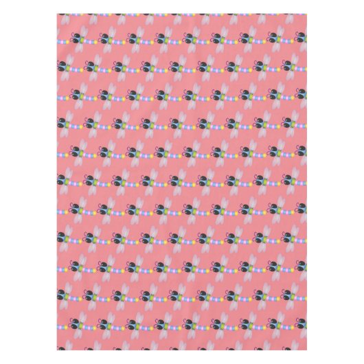 Nappe Illustration d'une libellule bleu et rose (Devant)