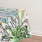 Nappe Illustration florale à la mode jaune et verte (In Situ)
