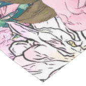 Nappe Illustration florale rose et blanche de mignonne f (Angle)