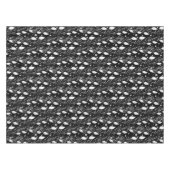 Nappe Illustration moderne abstraite d'encre noire et bl (Devant (Horizontal))