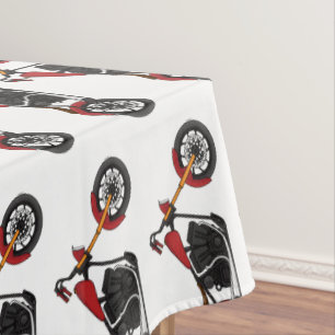 Nappe Illustration motocyclette de style hélicoïdal