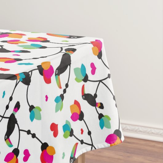 Nappe illustration tropicale d'oiseau mignon de toucan (In Situ)