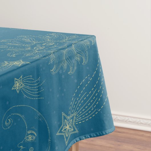 Nappe Illustration vintage Étoiles Sun Moon (In Situ)