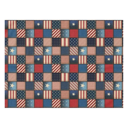 Nappe Image Americana Patchwork (Devant (Horizontal))