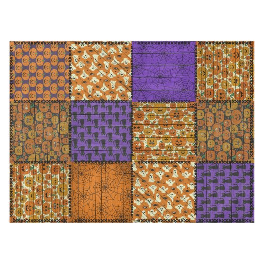 Nappe Image amusante Halloween Patchwork (Devant (Horizontal))